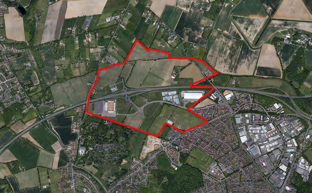 N The Site - Colchester Northern Gateway covers an area of approximately