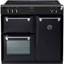 RANGE COOKING Richmond 900DF 90cm Dual Fuel Range Cooker l 1 piece gas hob with 5 burners l Wok burner l Cast iron pan supports l Multi-function main oven with 9 functions l Removable cast iron