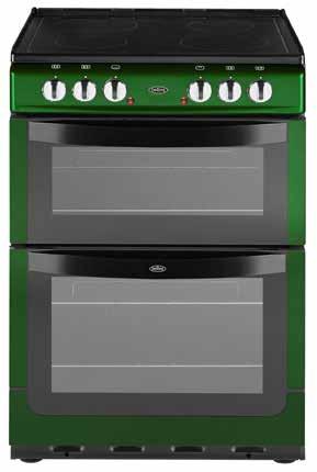 60cm Freestanding Cookers FSI60MFT 60cm Wide Electric double oven and induction cook top Main Cavity l Multi-function oven with 9