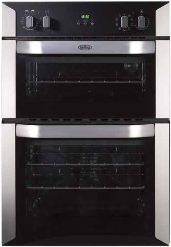 built-in electric multi-function double oven with programmable timer Bottom Cavity l Multi-function main oven with 9 functions l Fan  Base heat only