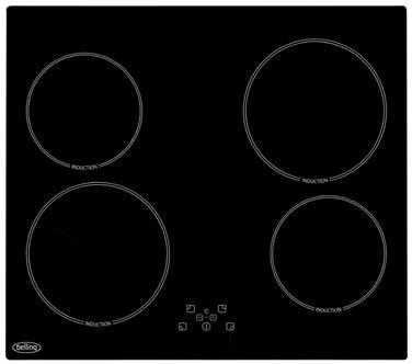 lock Black PBI60B colours B IH60 60cm induction hob with touch control l 4 Induction elements l 9 Power settings l Power boost function l Over heat pan