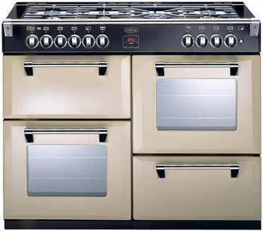 Conventional oven with dual circuit variable electric grill l Easy clean pristine enamel l Programmable main oven l Internal oven lights l Telescopic shelves l Hot zone indicator light l Towel rail l