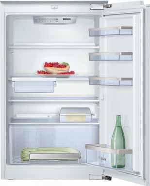 Refrigeration 101 Logixx built-in fridge KIR18A51GB white Logixx built-in freezer GID18A50GB white Gross capacity 155 litres / 5.5 cu.ft. Fridge net capacity 153 litres / 5.4 cu.ft. Electricity consumption 122 kwh per year Approx.