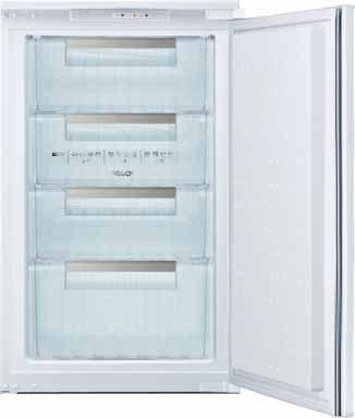 102 Refrigeration Exxcel built-in fridge KIR18V00GB white Exxcel built-in freezer GID18A20GB white Gross capacity 154 litres / 5.4 cu.ft. Fridge net capacity 151 litres / 5.3 cu.ft. Electricity consumption 153 kwh per year Approx.