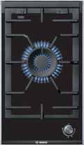 with other Bosch Logixx hobs Logixx wok style domino gas hob with ceramic base PRA326B90E brushed steel trim Logixx 2 burner domino gas hob with ceramic base PRB326B90E brushed steel trim Ceramic