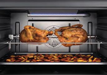 cook top. This system, together with a new cooling concept of the oven door, drops considerably the surface temperature of the cooker.