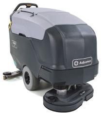 SC900 Walk-Behind Scrubbers Available in 28 and 34 inch disc or 32 inch cylindrical scrub paths 30 gallon solution tank 32 gallon recovery tank Minimal electronics for increased reliability