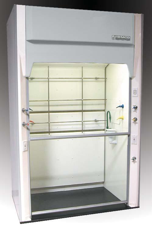 FM Floor Mounted Fume Hoods The Air By-Pass Walk-In Hood is ideally suited for synthesis, distillation and other rack type operations where tall apparatus is used or equipment is rolled into the work
