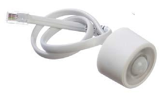 With a detection area of 360 o / Ø 5 m this sensor can be used in small offices, storage rooms, copy rooms or restrooms.