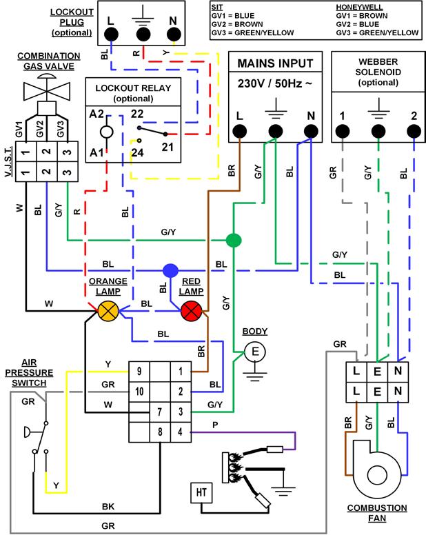 Figure. 11 VS Internal Burner Wiring Diagram 1.