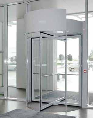 Coercial Air Curtains ACRD is an ideal air curtain solution for revolving doors.