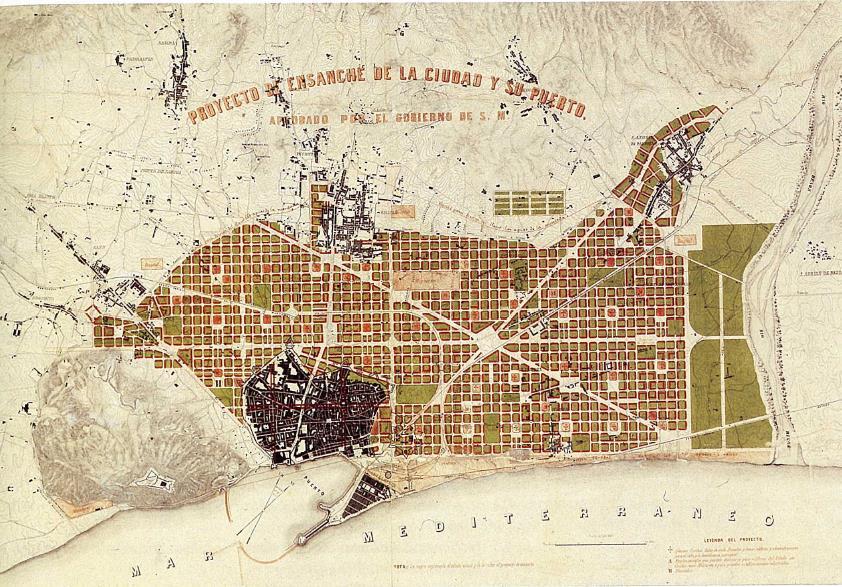 City Plans Barcelona 1859 +
