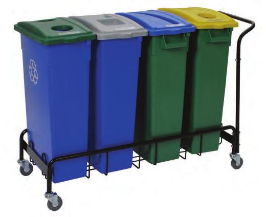 WASTE COLLECTION RECYCLING receptacles A] wall hugger recycle receptacle Built of durable plastic, these receptacles work efficiently in tight spaces.