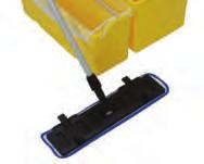 Ultrasonically welded Velcro brand hook & loop fastener strips accept 20 Microfiber flat mops.