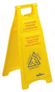 FLOOR CARE WET floor signs wet floor signs 26 high, easel-type signs with a two-sided trilingual (Eng/Sp/Fr) imprint message.