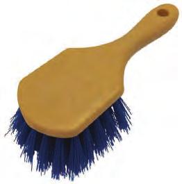 tough scrub BRUSHES w/handles Our utility Tough Scrub brushes are available in lacquered hardwood, structural foam and molded plastic blocks ~ all with non-slip handle grips and hang-up holes.