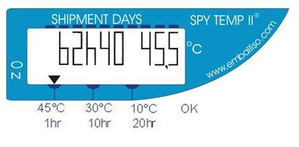 Spytemp II OMS WHO/PIS/E06/52 When you press button 1 once more, the screen shows the details of a second alarm, if any.