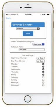 The area name is displayed wherever a schedule is referenced in the Côr app. Côr handles schedules that span midnight automatically. For example, if a schedule will cover Friday 8:00 p.m. to Saturday 6:00 p.