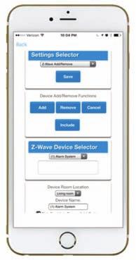 Z-WAVE DEVICES Add/Remove Z-Wave Devices Login Your Site > Menu > Settings > Z-Wave Add/Remove Select Z-Wave Add/Remove from the drop down menu to add or remove a Z-Wave component from the Côr system.