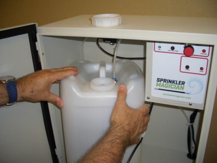 It is important to use only Sprinkler Magician concentrates as other types may cause damage to the pump and other components which will void the warranty.