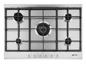 The P1752XT is a 72cm gas hob offering the five burners; rear left: 2.60 kw, front left: 1.10 kw, centre: ultra rapid burner 4.2 kw, rear right: 1.70 kw,