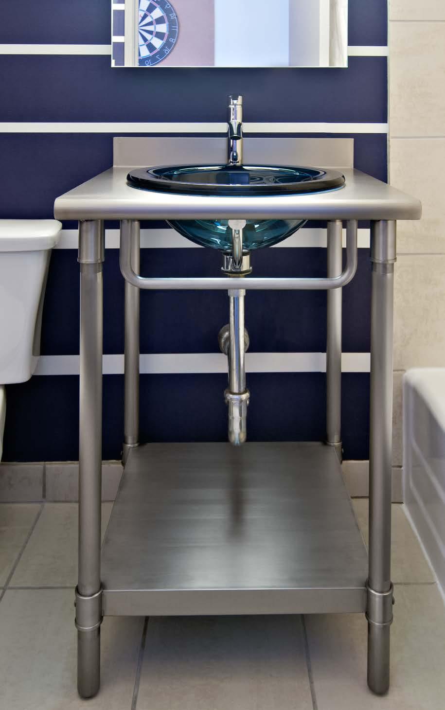 Finish Shown: S-H-120 Brushed Stainless Steel Top