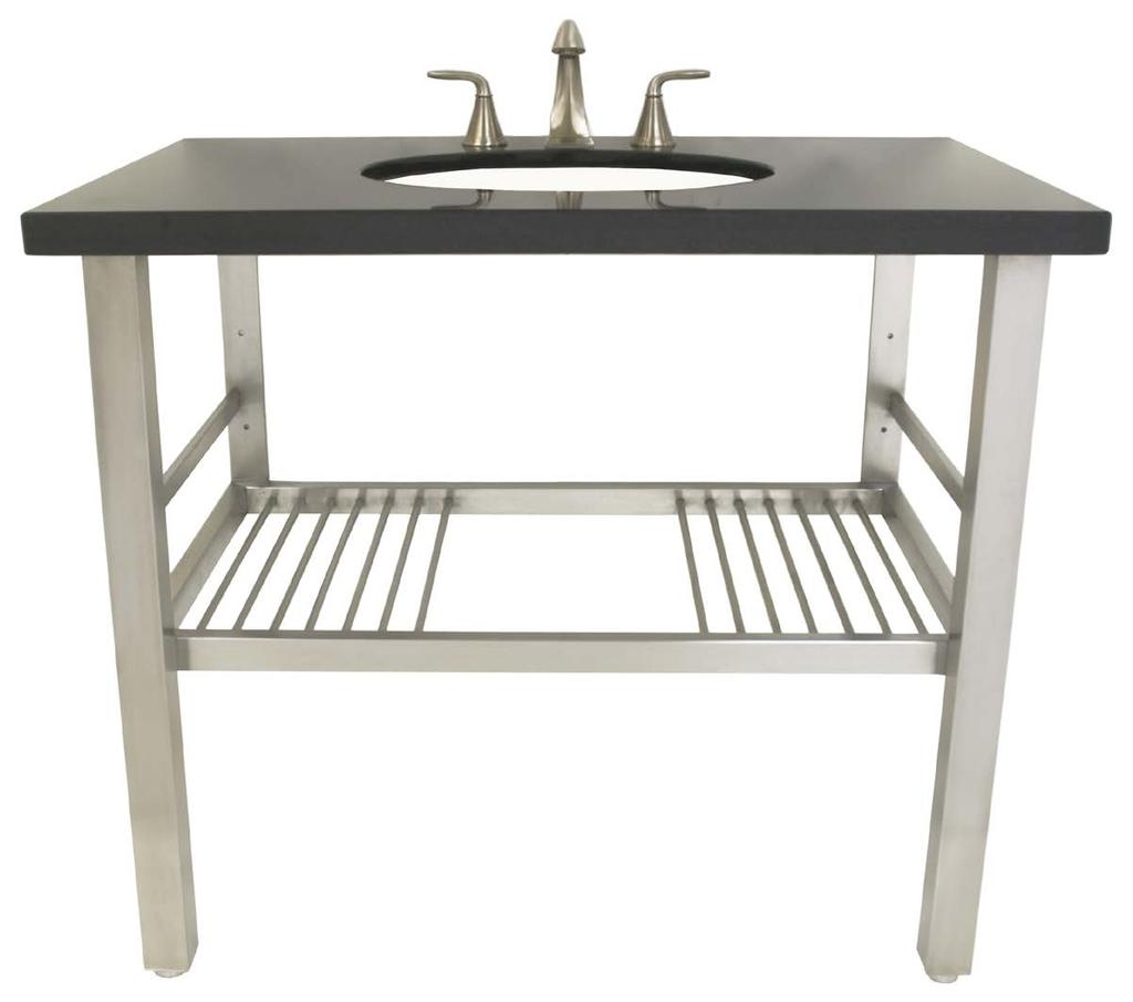 34"H Finish Shown: S-H-120 Brushed Stainless Steel Top Shown: ABL-060