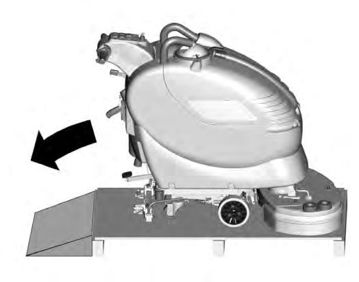 3. Take off the recovery tank (4). 4. Place the batteries in its compartment. 5. Connect the terminals, respecting the polarities, avoiding contact with other parts that could create short circuit. 3.