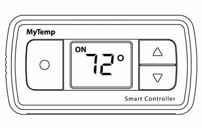 Temporarily Adjusting Room Temperature Increase Temperature Adjust room temperatures by pressing the up and down buttons on the Smart Controller.