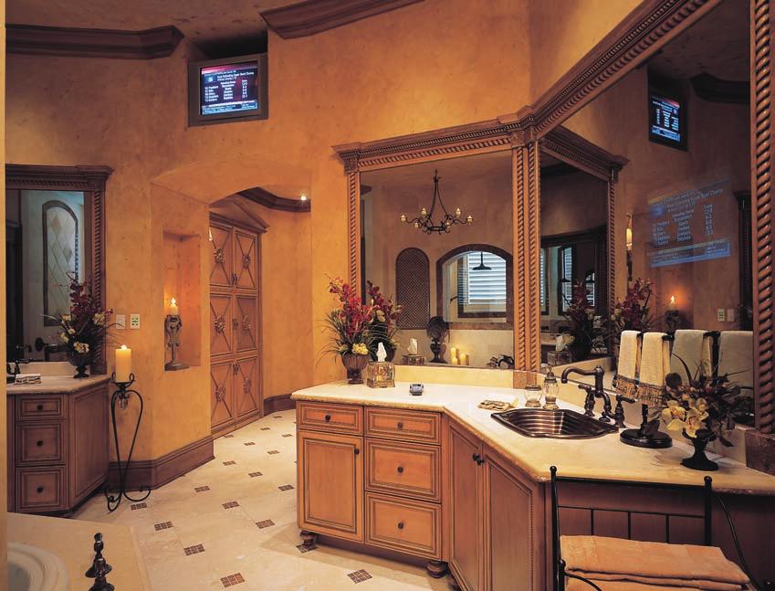 The master bath is resplendent with high-quality detailing.