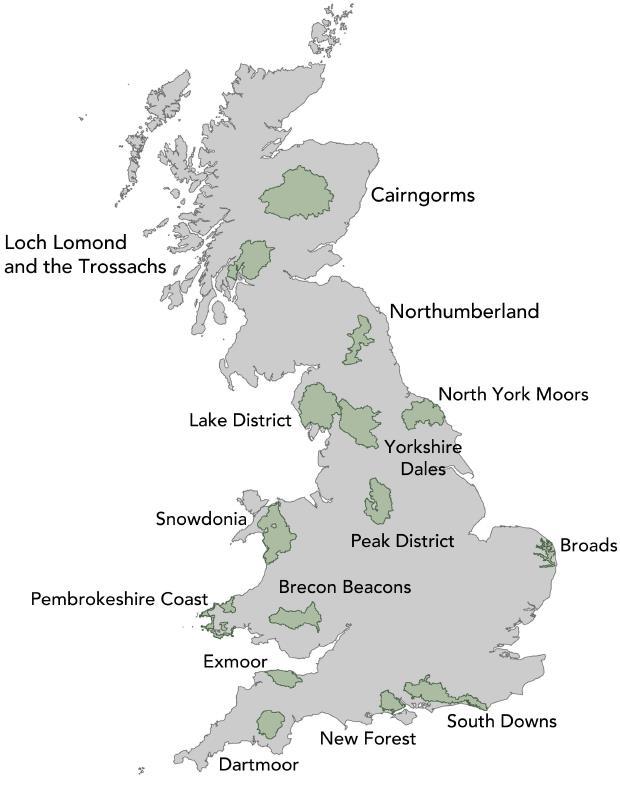 UK national parks So how green is this land? Are we concreting over it? Continuous urban fabric", applied to areas where 80-100% of the land surface is built on.