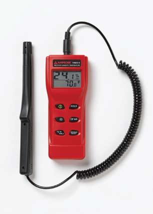 Humidity and Temperature Meter with Wet Bulb and Dew Point Amprobe s THWD-5 psychrometer is a microprocessor-based unit, designed for HVAC and Plant Maintenance engineers and technicians.