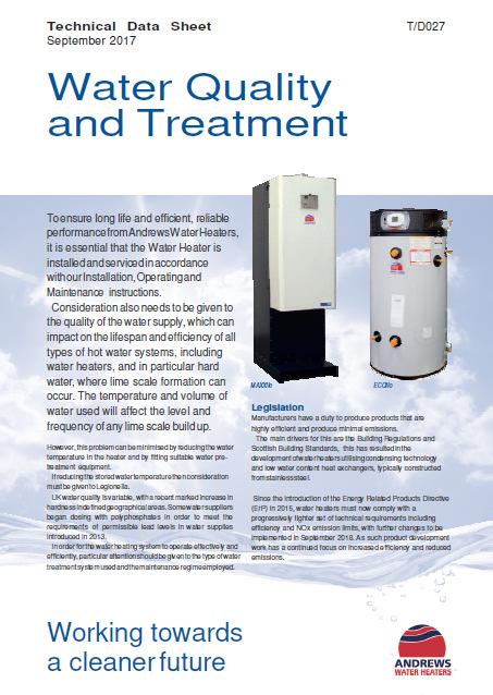 Water Quality and Treatment Both Sediment and Limescalecan impact upon the efficiency and lifecycle of all hot water generators We