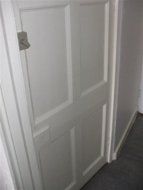 Generic Door: The door does not stand out from its surroundings, some sort of colour contrasting
