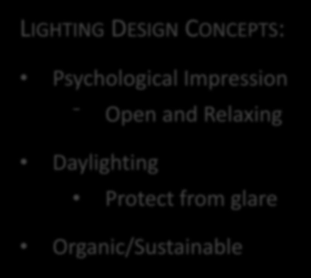 LIGHTING DESIGN CONCEPTS: Psychological Impression Open and