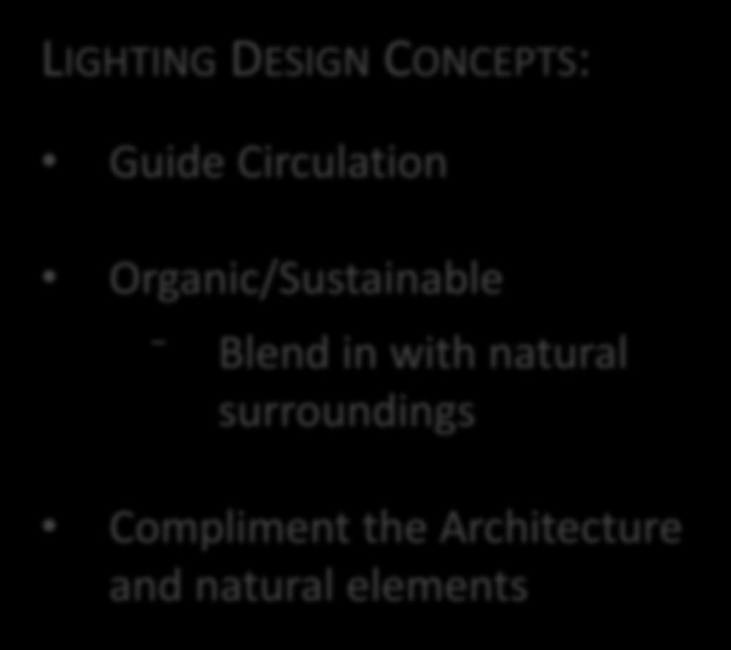 LIGHTING DESIGN CONCEPTS: Guide Circulation