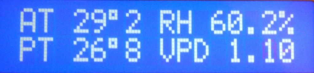 *RH% (AUX) Using an optional aux box, the controller can humidify or dehumidify during the periods lights on and lights off or always.