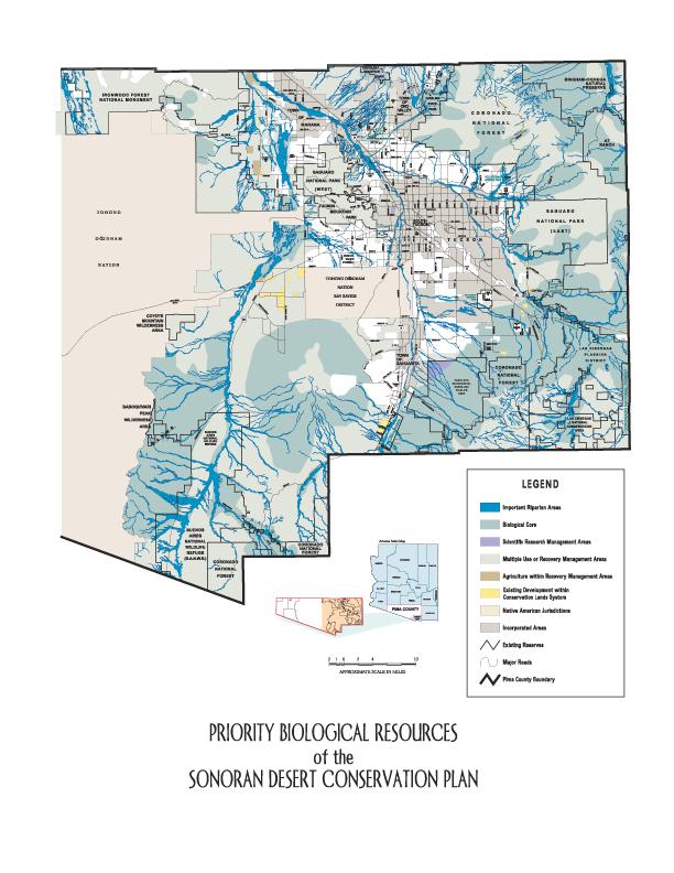 Sonoran Desert Conservation Plan Major elements: Critical Habitat & Biological corridors Riparian Protection Ranch