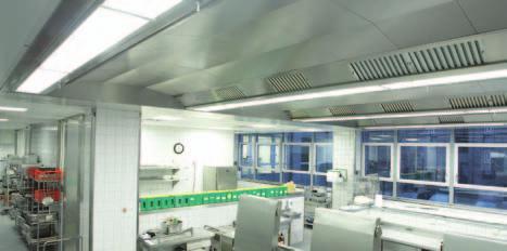 customisation opportunities The kitchen ceiling with KCJ Capture Jet system is a flexible and aesthetically pleasing solution that harmoniously combines several functions: extraction, air supply,