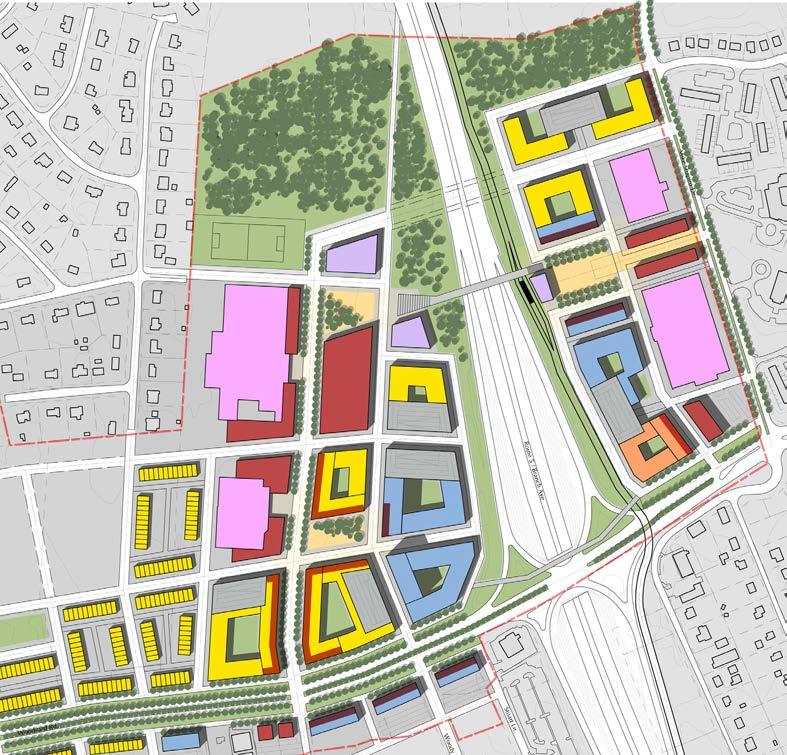 east east west west 7 6 4 5 Existing PLAN PROPOSED PLAN WOODYARD EAST AND WEST CORRIDOR PLAN Today, Woodyard Road West is a large strip center containing several big-box and inline retail stores