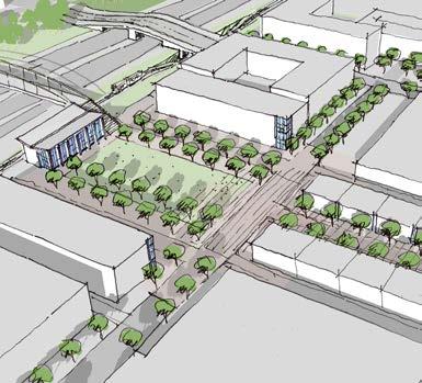 EXISTING: WOODYARD EAST - VACANT RETAIL AND EMPTY PARKING LOTS INTEGRATED