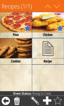 NOTE: Recipes related to a category can be edited/created from the Edit Categories screen. With the category highlighted, touch the icon to access the Edit Recipes screen.