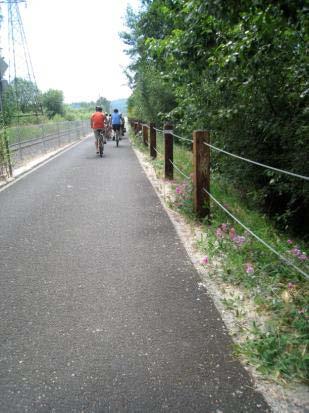 right-of-way and provides separation from traffic A multiuse trail
