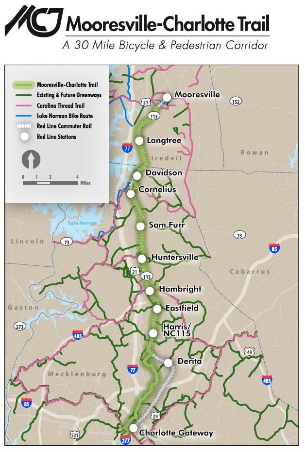 Mooresville to Charlotte Trail Technical Report Figure 1: The Mooresville to Charlotte Trail Conceptual Alignment Existing and proposed
