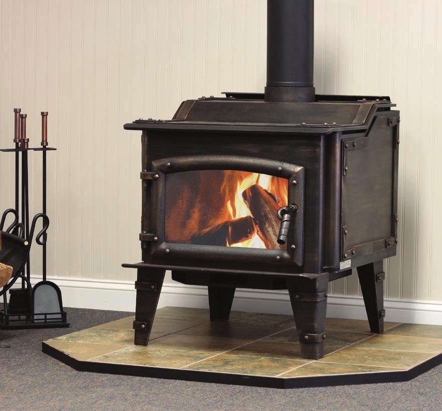 freestanding, non-catalytic Model 1600 Shown with Traditional Accent Kit in Hand-Rubbed Copper The Model 1600 is a powerful non- catalytic wood heater. The large 2.