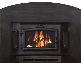 Once the fireplace insert is positioned and the flue connection is installed, attaching the