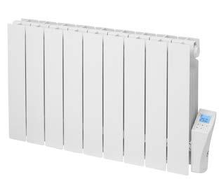 RBC AVAILABLE NOV. 2018 Digital programmable, low profile radiator, with thermal fluid. Patented wall fixing brackets Low Profile Only 430mm High Technical features White backlight LCD display.