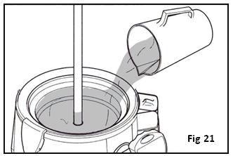 from bottom until it comes out from the pin guide (Fig 23). Unscrew the knob E by turning anticlockwise while holding the rod in place.