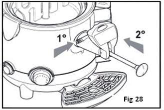 AU Telephone Helpline: 1300225960 Detach the rod (G) from the pin/gasket assembly (I) (Fig 25) To fit the tap correctly back in place hold down the button, making sure that the rod is completely