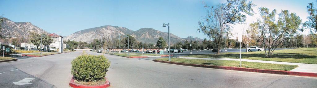 San Gabriel Mountains Surface Parking Temporary Classrooms Main Campus Drive Photograph 5: View from LAMC main